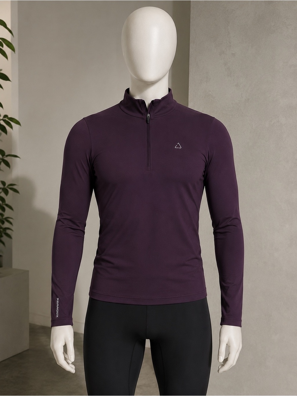 Paradox Women’s Quarter-Zip Athletic Pullover – Size Small – Plum Purple
